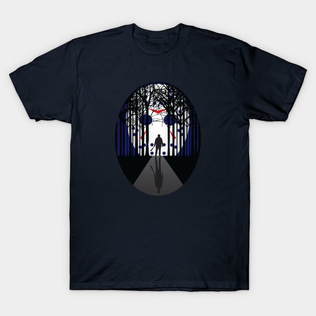 Friday the 13th "Jason is Watching" T-Shirt by RyanBlackDesigns